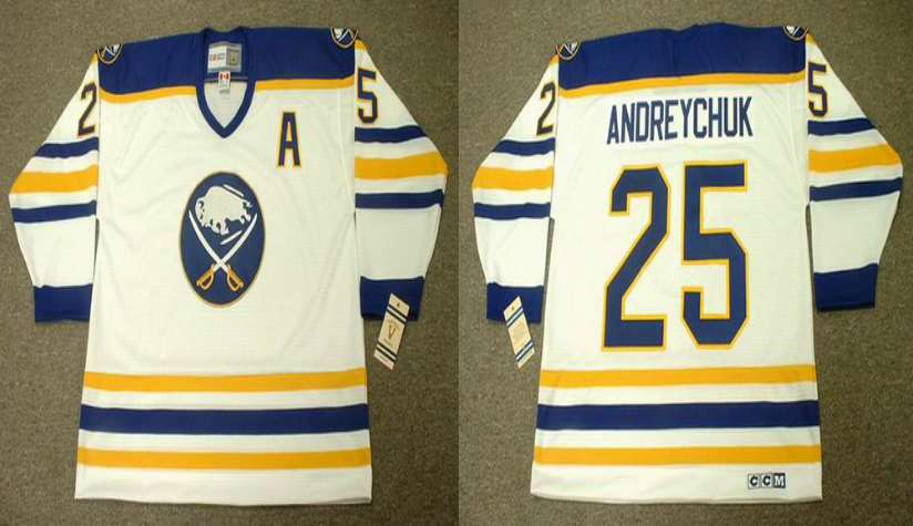 2019 Men Buffalo Sabres #25 Andreychuk white CCM NHL jerseys->buffalo sabres->NHL Jersey
